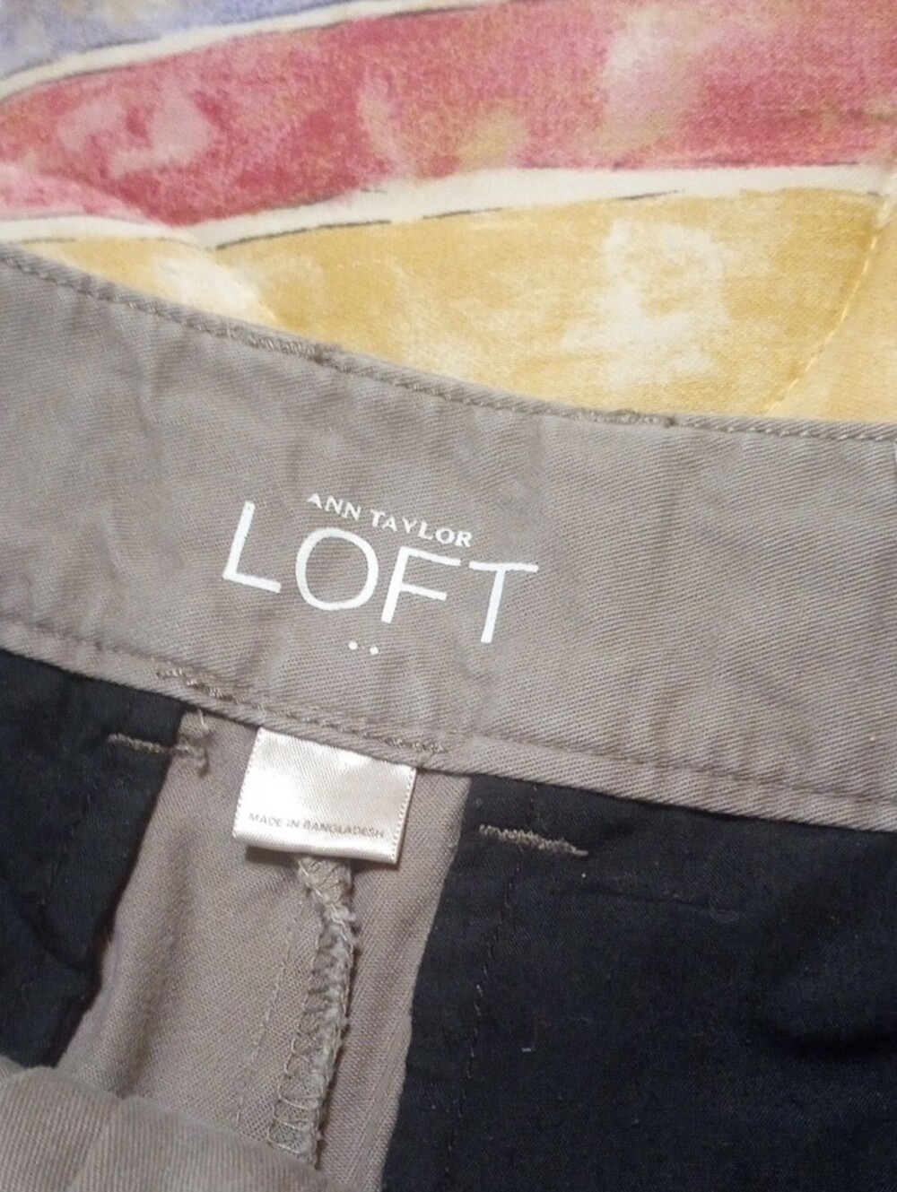 LOFT Women's Deep Tan Chino Shorts - Picture 2 of 5